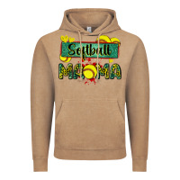 Vintage Coffee softball mama with leopard Vintage Hoodie - Zillion Design Studio
