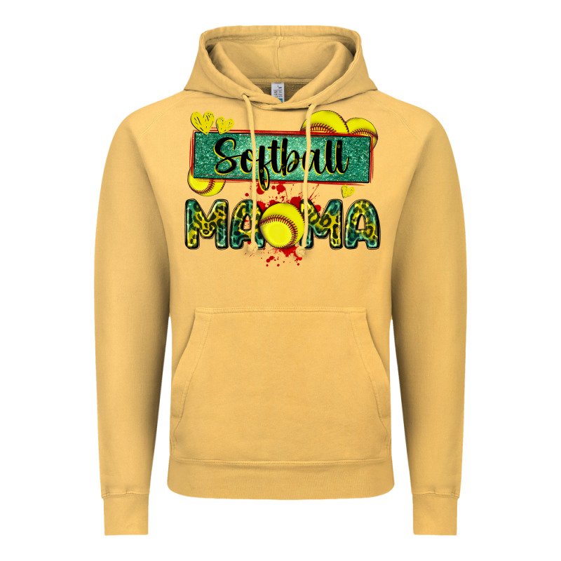 Softball Mama With Leopard Vintage Hoodie by Zillion Design Studio | Teevron