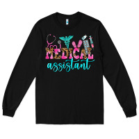 Black medical assistant Long Sleeve Tee - AdoDesignShop