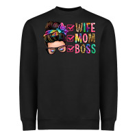 Black wife mom boss messy bun Heavyweight Sweatshirt - Zillion Design Studio
