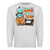 Dove Grey just a woman who loves to sew Premium Sweatshirt - NancyCooperArtShop