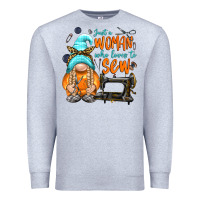 Heather Grey just a woman who loves to sew Premium Sweatshirt - NancyCooperArtShop