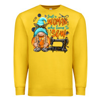 Lemon just a woman who loves to sew Premium Sweatshirt - NancyCooperArtShop