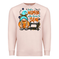 Pale Pink just a woman who loves to sew Premium Sweatshirt - NancyCooperArtShop