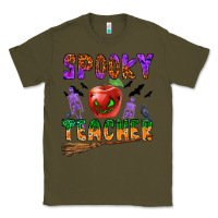 Army Green spooky teacher Classic Tee - BundleAndBundleShop