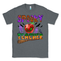 Charcoal Heather spooky teacher Classic Tee - BundleAndBundleShop
