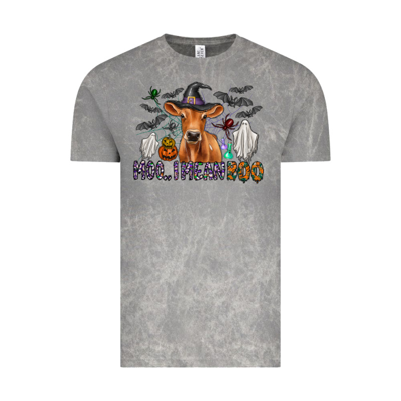 Moo I Mean Boo Vintage Tee by CowhideDigitalArt | Teevron