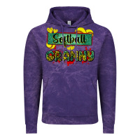 Cloud Purple softball granny with leopard Vintage Hoodie - Zillion Design Studio