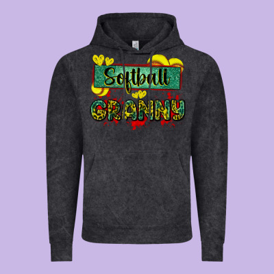 Softball Granny With Leopard Vintage Hoodie Designed By Zillion Design Studio