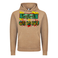 Vintage Coffee softball granny with leopard Vintage Hoodie - Zillion Design Studio
