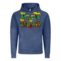 Vintage Denim softball granny with leopard Vintage Hoodie - Zillion Design Studio