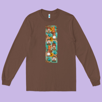 Fall Gnomes Long Sleeve Tee Designed By Artiststas