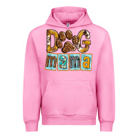 Fuchsia Pink Dog Mama with Paw Urban Hoodie - texasbilliewilder