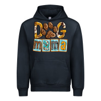 Navy Dog Mama with Paw Urban Hoodie - texasbilliewilder