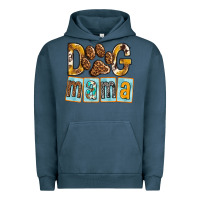 Pigment Midnight Navy Dog Mama with Paw Urban Hoodie - texasbilliewilder