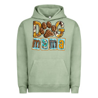 Pigment Oil Green Dog Mama with Paw Urban Hoodie - texasbilliewilder