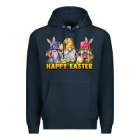 Navy Happy Easter gnomies Premium Hoodie - LillyAllenDesigns