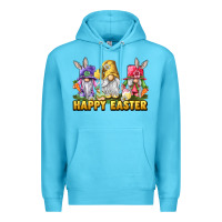 Ocean Blue Happy Easter gnomies Premium Hoodie - LillyAllenDesigns