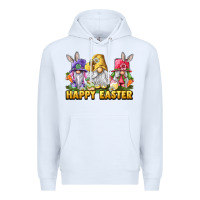 White Happy Easter gnomies Premium Hoodie - LillyAllenDesigns