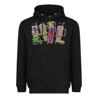 Black mardi gras coffee Heavyweight Hoodie - MaliasSmallBusiness