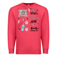 Cardinal she works willingly with her hands Premium Sweatshirt - MaliasSmallBusiness