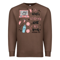 Chestnut she works willingly with her hands Premium Sweatshirt - MaliasSmallBusiness