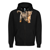 Black baby lion Zipper Hoodie - LillyAllenDesigns