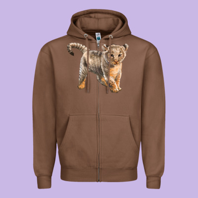 Baby Lion Zipper Hoodie Designed By Lillyallendesigns