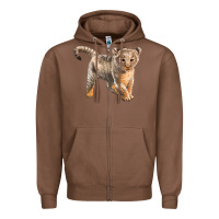 Chestnut baby lion Zipper Hoodie - LillyAllenDesigns