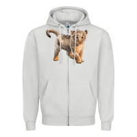Dove Grey baby lion Zipper Hoodie - LillyAllenDesigns