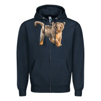 Navy baby lion Zipper Hoodie - LillyAllenDesigns