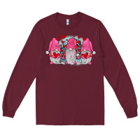 Burgundy gnomies valentines day Long Sleeve Tee - JahusDesignShop