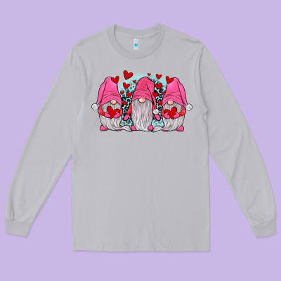 Gnomies Valentines Day Long Sleeve Tee Designed By Jahusdesignshop