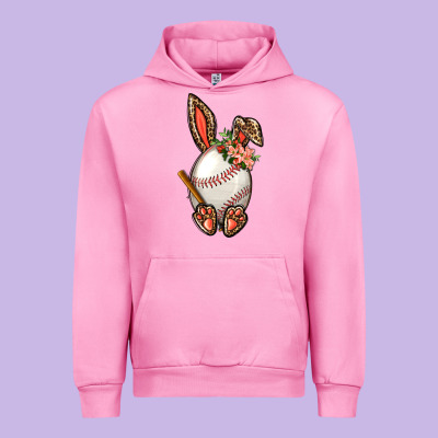 Baseball Easter Bunny Urban Hoodie Designed By Nancycooperartshop