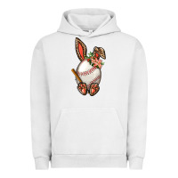 Pigment Lunar Rock Baseball Easter Bunny Urban Hoodie - NancyCooperArtShop