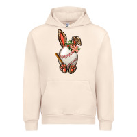 Sandshell Baseball Easter Bunny Urban Hoodie - NancyCooperArtShop