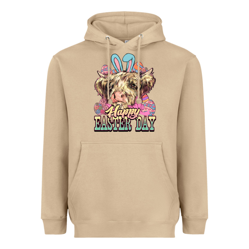 Easter Day Cow Heavyweight Hoodie by NancyCooperArtShop | Teevron