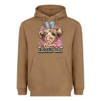 Toasted Coconut Easter Day Cow Heavyweight Hoodie - NancyCooperArtShop