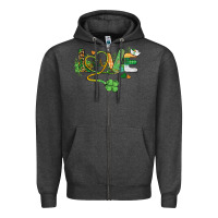 Charcoal Heather st. patricks day nurse love medical love Zipper Hoodie - BarkalooDesign