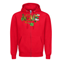 Red st. patricks day nurse love medical love Zipper Hoodie - BarkalooDesign