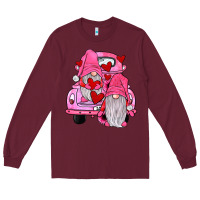 Burgundy farm truck,gnomies valentines Long Sleeve Tee - JahusDesignShop