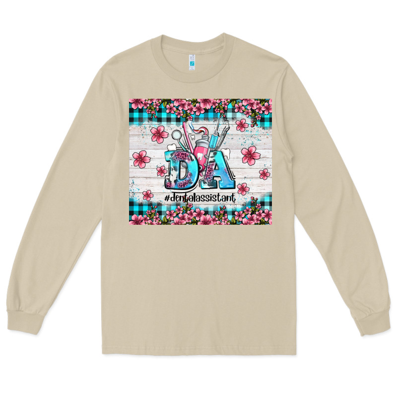 Da Dental Assistant Dentist Element With Flowers Long Sleeve Tee by AdoDesignShop | Teevron