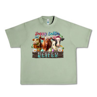 Oil Green happy easter heifer Urban Heavy Tee - RacoonDesign
