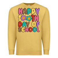 Antique Gold happy 100 th day of school Premium Sweatshirt - MaliasSmallBusiness
