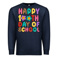 Navy happy 100 th day of school Premium Sweatshirt - MaliasSmallBusiness