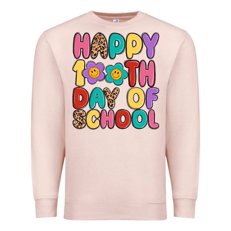 Happy 100 Th Day Of School Premium Sweatshirt by MaliasSmallBusiness | Teevron