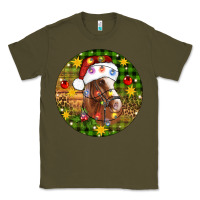 Army Green Christmas horse Classic Tee - Artiststas
