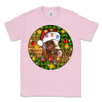 Bubblegum Pink Christmas horse Classic Tee - Artiststas