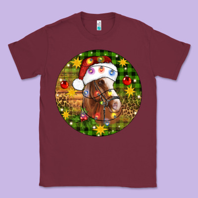Christmas Horse Classic Tee Designed By Artiststas