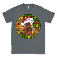 Charcoal Heather Christmas horse Classic Tee - Artiststas